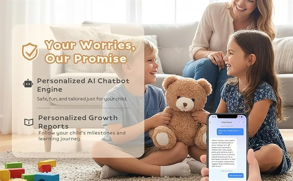 AI Smart Bear: The Voice-Activated Plush Companion For Screen-Free Learning & Emotional Growth price