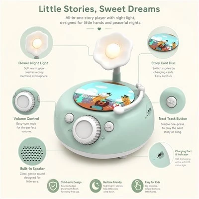 Kids Gramophone Toy Musical Learning Machine With 60 Learning Cards Story Machine For Toddlers Educational Gift best