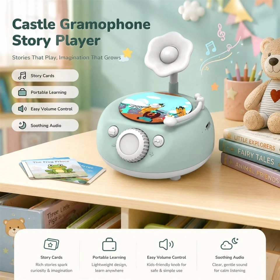 Castle Children's Phonograph – Slide In A Card And Raise The Drawbridge To Storyland price