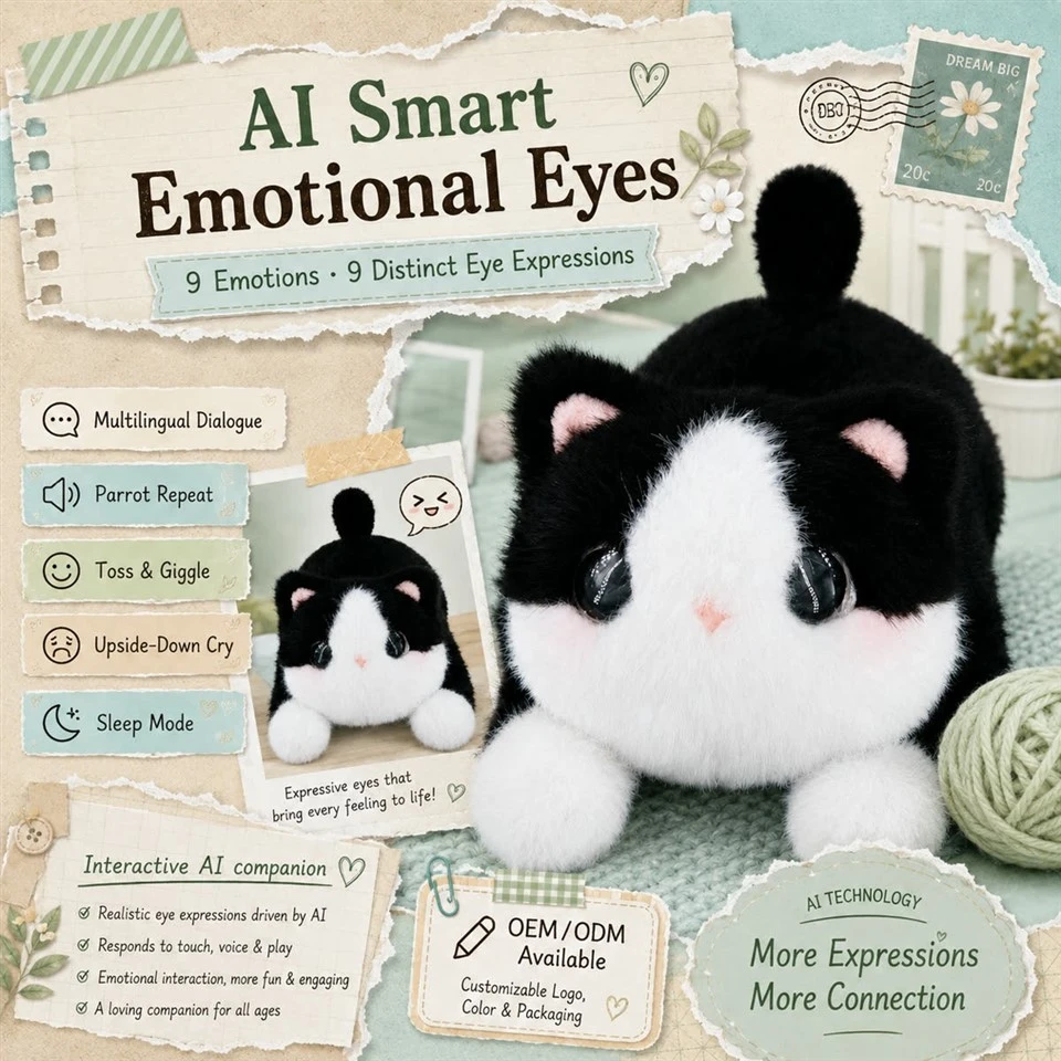 Custom AI Cat Plush Toy Manufacturer factory