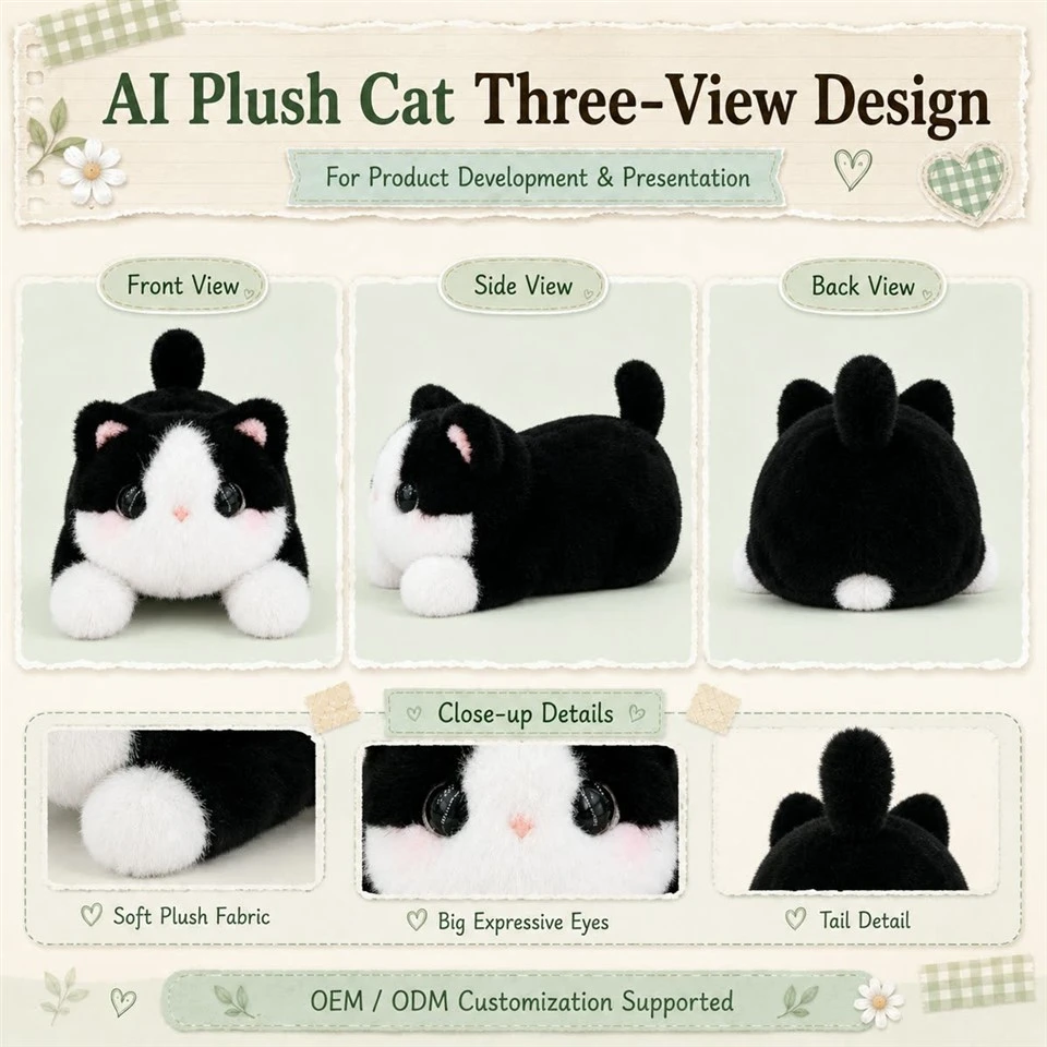 Custom AI Cat Plush Toy Manufacturer price