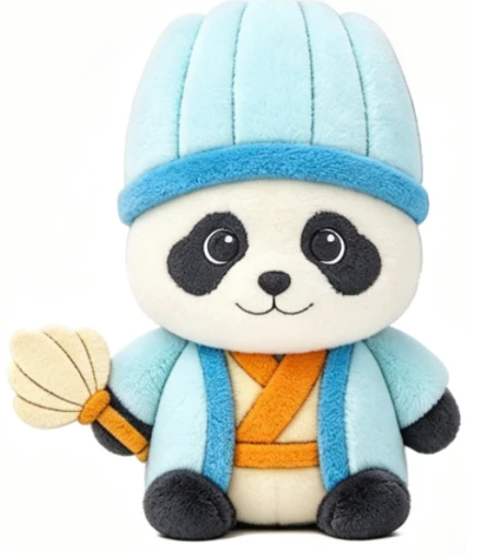Custom Bosspanda Three Kingdoms Panda Plush For Cultural Gift Souvenirs