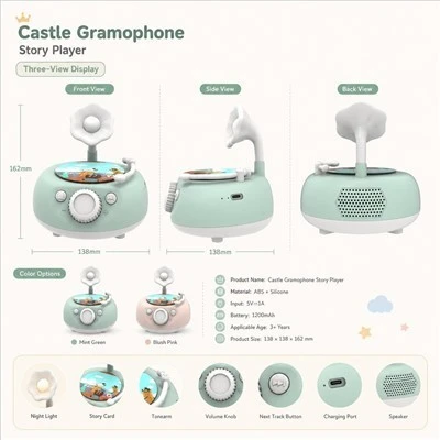 Kids Gramophone Toy Musical Learning Machine With 60 Learning Cards Story Machine For Toddlers Educational Gift high quality