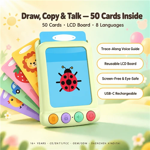 Card-Inserting Drawing Board: Insert a Card to Learn, Draw to Create, and Tur...