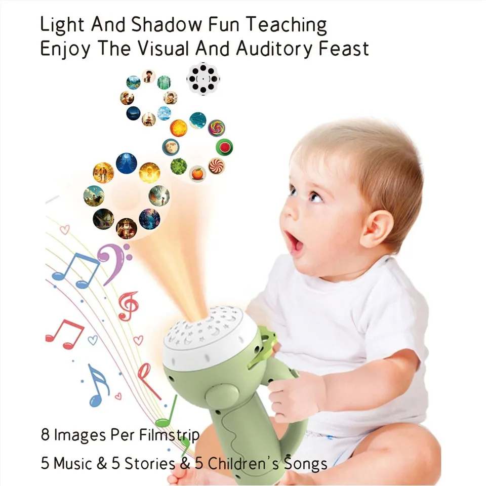 Kids Educational Flashlight Story Projector For Toddlers With Music Stories Songs And Filmstrips manufacturers