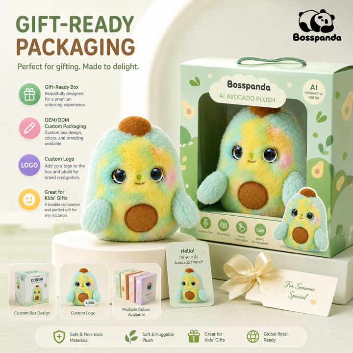 avocado plush toy retail gift packaging concept avocado plush toy retail gift packaging concept