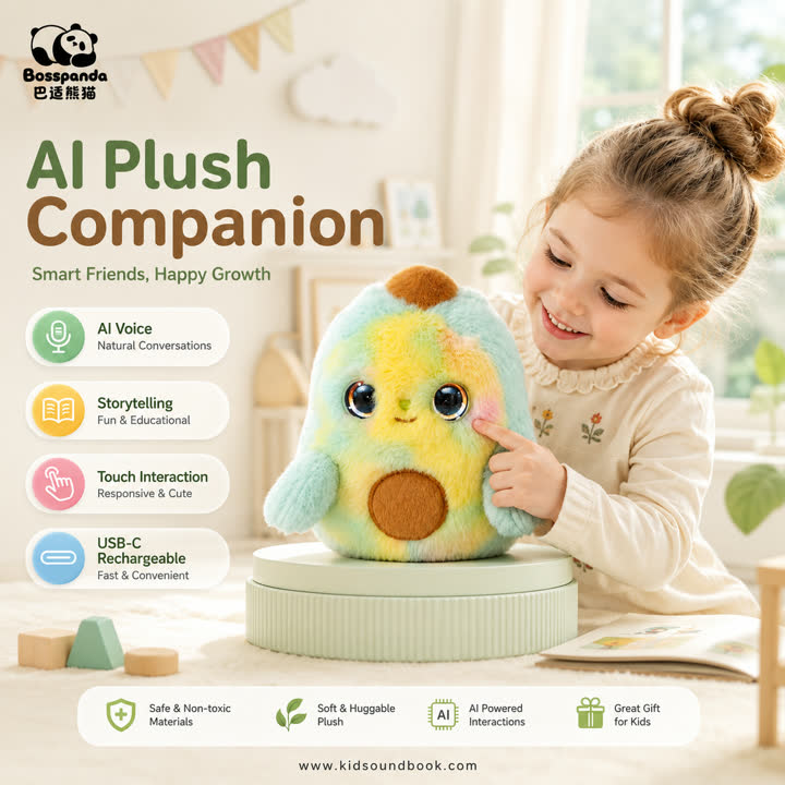 custom avocado companion plush family reading scene custom avocado companion plush family reading scene