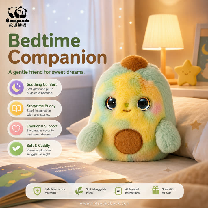 AI avocado plush bedtime companion concept AI avocado plush bedtime companion concept
