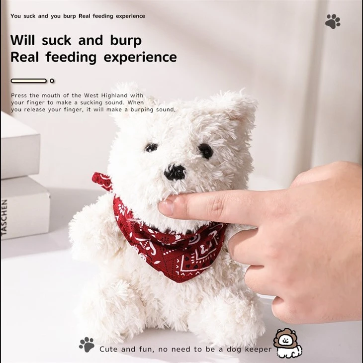 Sound Feed Puppy Companion Cute Pet West Highland high quality