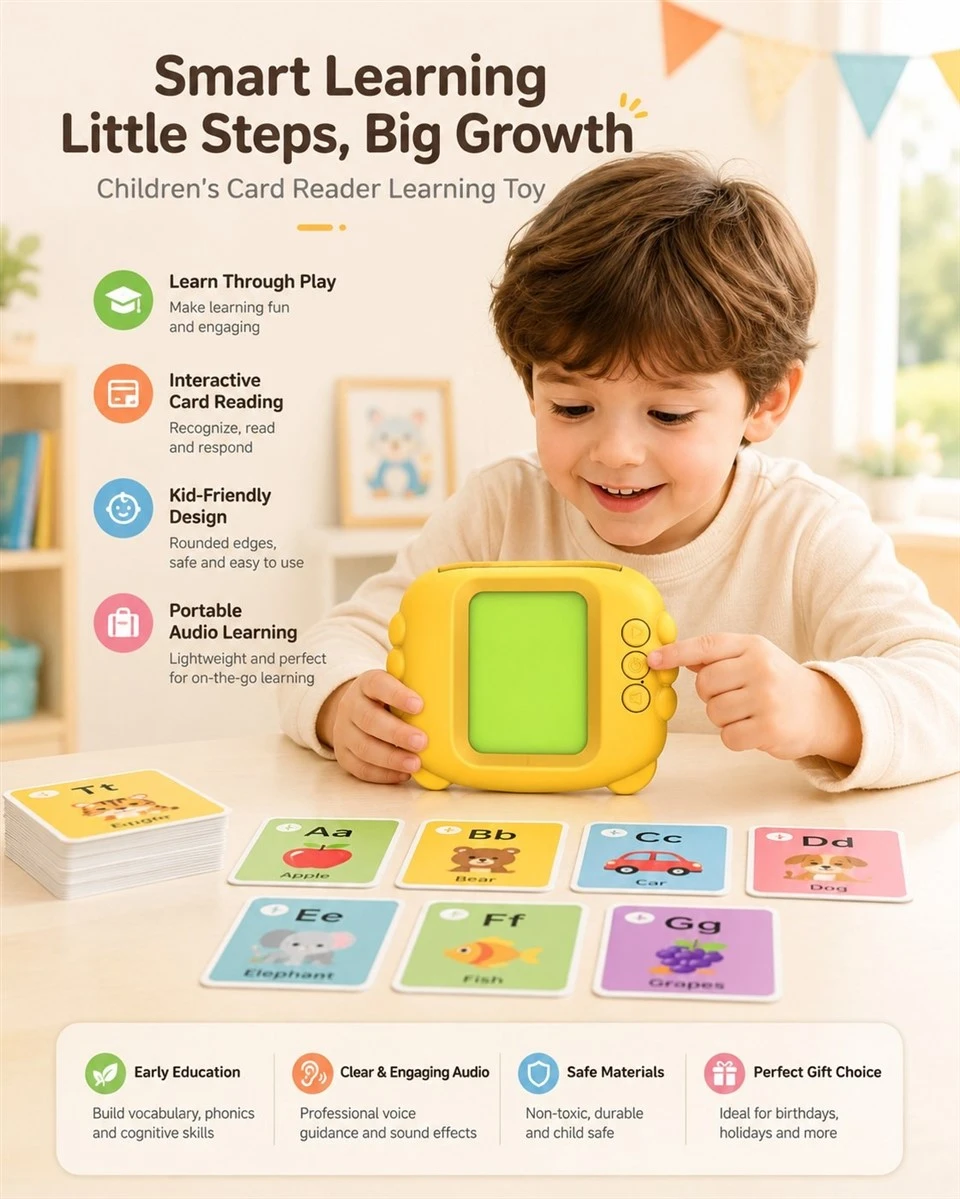 Talking Flash Cards For Toddlers | OEM Custom Audio Learning Toys high quality